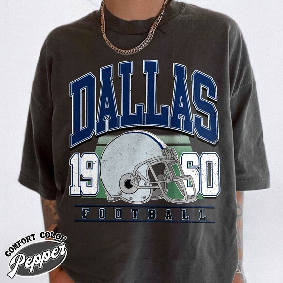 Dallas Football Retro-Inspired Comfort Colors T-Shirt 166 - Picture 1 of 5